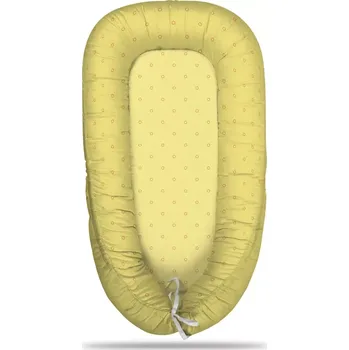 Hnízdečko pro miminko Sablio Hnízdečko pro miminko Červené kroužky na žluté