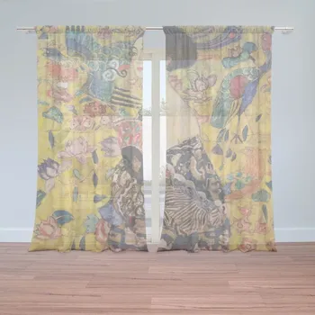 Záclona Sablio Záclony Dáma s vějířem - Gustav Klimt: 2ks 150x250cm