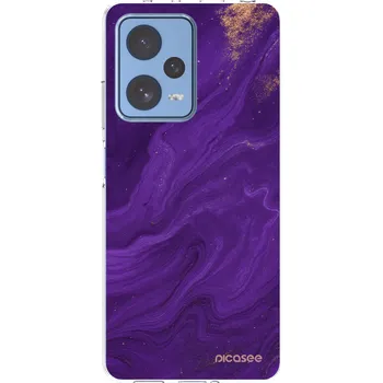 Pouzdro na mobilní telefon Picasee silikonový průhledný obal pro Xiaomi Redmi Note 12 Pro 5G - Fialová