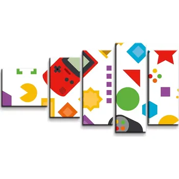 Obraz Sablio Obraz - 5-dílný Videohra - 100x60 cm