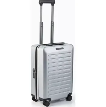 PORSCHE DESIGN Voyager 2.0 Hardcase 4W Trolley S Kufr lehké kabinové skořepinové zavazadlo stříbrnošedé TSA (Lehký pevný kabinový kufřík s TSA zámkem, hladkými kolečky a ergonomickou teleskopickou rukojetí s více zarážkami.)