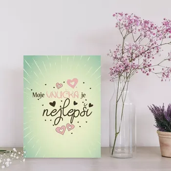 Plechová cedule Sablio Dárková cedulka Moje vnučka je nejlepší: 30x40 cm
