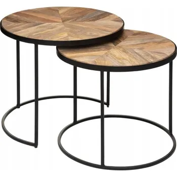 Konferenční stolek Konferenční stolek Atmosphera kulatý 56 x 56 x 51 cm, odstíny hnědé