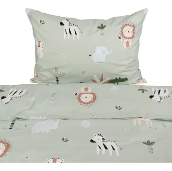 Bavlněné povlečení do postýlky 135x100 cm safari zvířátka