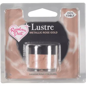 Potravinářské barvivo Rainbow dust RD Edible Lustre - Prachová perleťová - Metallic rose gold - růžová 2-4g