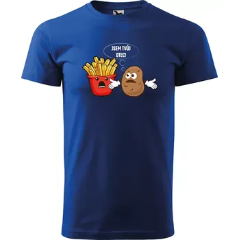 Sablio Tričko s potiskem Jsem tvůj otec - modré 5XL