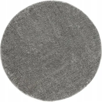 Koberec KOBEREC KULATÝ ŠEDÝ PROTISKLUZOVÝ MĚKKÝ DO LOŽNICE SHAGGY prům. 200 cm