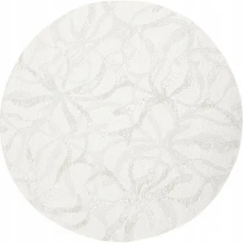 Koberec KOBEREC KULATÝ VENKOVNÍ OUTDOOR ŠEDOBÉŽOVÝ KVĚTINOVÝ NA BALKON HAGA prům. 140 cm