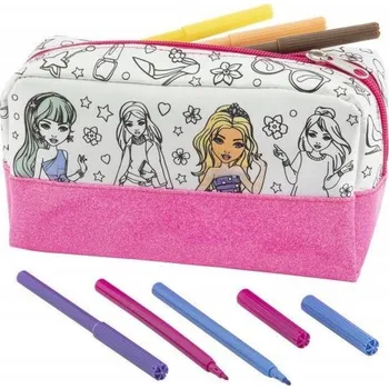 Penál Vybarvi si svůj vlastní penál DIY 6 barev penál k vybarvení Besties