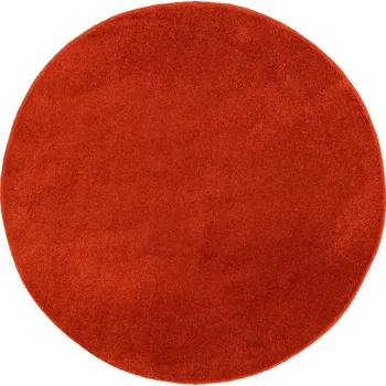 Koberec KOBEREC KULATÝ ČERVENÝ MĚKKÝ VLAS DO OBÝVACÍHO POKOJE LOŽNICE LIMA prům. 100 cm