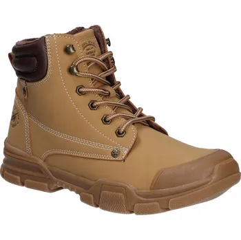 Dámská zimní obuv AMERICAN CLUB ES196 ZATEPLENÉ TREKOVÉ BOTY TRAPERY MÓDNÍ ZIMNÍ BOTY CAMEL 40