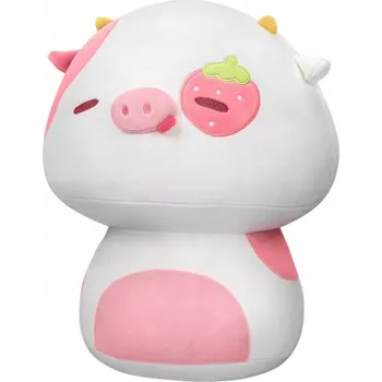 plyšák PLYŠOVÁ HRAČKA JAHODOVÁ KRÁVA PLYŠOVÝ MAZLÍČEK PŘÍTULNÍČEK 36 CM MEWAII