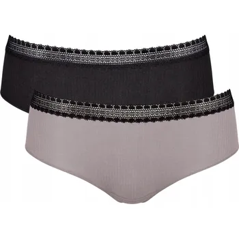 Dámské spodní prádlo Sada DÁMSKÉ KALHOTKY s krajkou 2 kusy Sloggi GO Ribbed R Hipster C2P XS