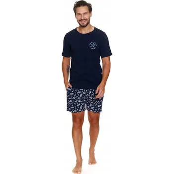 Pánské pyžamo DOCTOR NAP PÁNSKÉ PYŽAMO PMB.7210 XL TMAVĚ MODRÁ