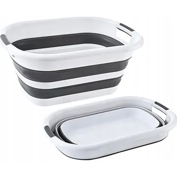 Koš na prádlo Koš na prádlo Maibang skládací 38 l bílý šedý