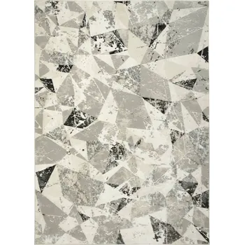 Koberec KOBEREC ŠEDÝ DO OBÝVÁKU MĚKKÝ KRÉMOVÝ MARMOR TERACO DA VINCI 80x150 cm