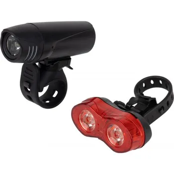 Cyklosvítilna Sada světel na kolo Arcore ASL-3 UNI Černá, Červená, Transparentní
