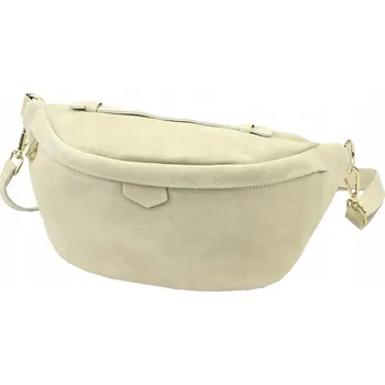 Kabelka Vera Pelle kabelka z pravé semišové kůže – béžová