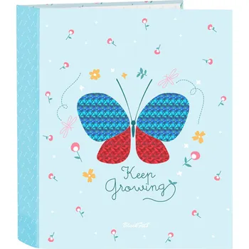 Set školních potřeb Kroužkový pořadač BlackFit8 Keep Growing Světle modrá A4 (27 x 33 x 6 cm)