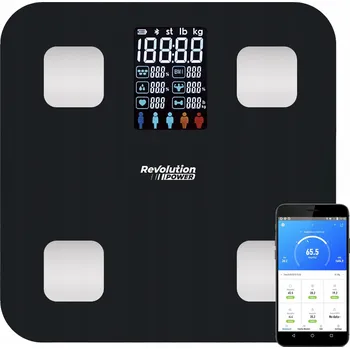IP kamera Koupelnová váha Revolution POWER Aplikace v polštině FLPR-565 ČERNÁ