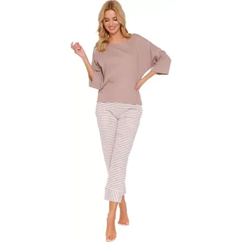 Pánské pyžamo Dámské pyžamo 5119 plus - Doctornap Béžová 3XL