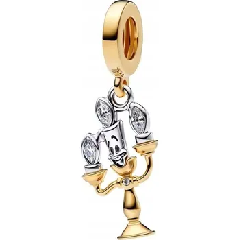 Přívěsek Přívěsek STŘÍBRO 925 Charms Korálek Svícen Lumiere z Krásky a Zvířete