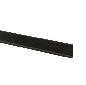 Obklad Lamele 3D VZOREK - Soklová lišta - MATNÁ ČERNÁ, 13 x 1,5 x 100 mm, HLINÍK