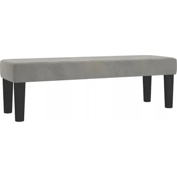 Multifunkční lavice sametová světle šedá 100x30x30 cm