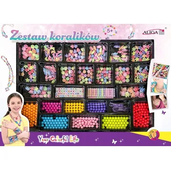 kreativní sada Sada plastových korálků různých tvarů PJ-2005 od ALIGA