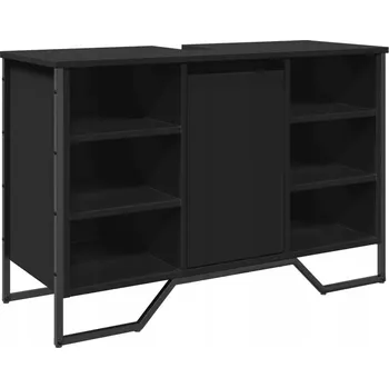 Koupelnový nábytek Koupelnová skříňka pod umyvadlo, černá, 91x35x60 cm