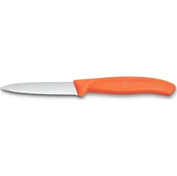 Kuchyňský nůž Victorinox nůž s vlnkovaným ostřím 8 cm oranžový 6.7639.C1
