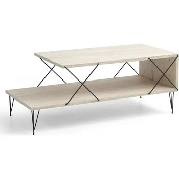 Konferenční stolek Loire Travertine and Black, béžová
