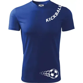 Chlapecké tričko Kickball nápis šikmo - Dětské triko sportovní (dresovina) - 122 cm/6 let ( Královská modrá )