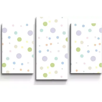 Obraz Sablio Obraz - 3-dílný Barevné puntíky - 75x50 cm