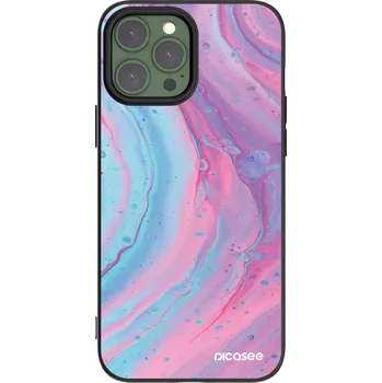 Pouzdro na mobilní telefon Picasee silikonový černý obal pro Apple iPhone 13 Pro Max - Pink liquid