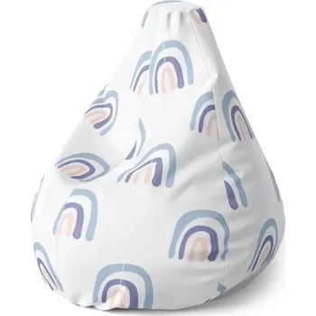 Sedací pytel Sablio Sedací vak Pear Duha - 70 x 95 x 15 cm
