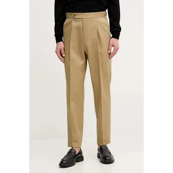 Pánské kalhoty Kalhoty BOSS C-Perino-PL-DTL-254 pánské, zelená barva, ve střihu chinos, 50556704 81X, vel. 50