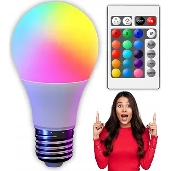 Žárovka Chytrá RGB LED žárovka E27 8W Barevná Měnící Barvy Navitec + DÁLKOVÝ OVLADAČ