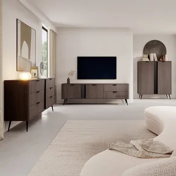 Obývací stěna Obývací stěna VERIS A | 3 díly | 471 cm | dub dunin