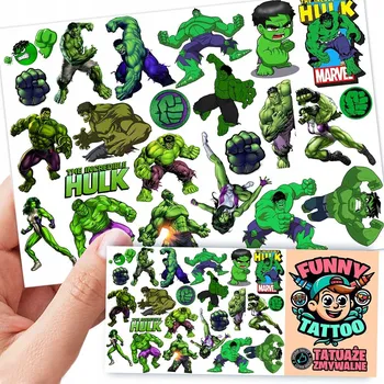 Odstranitelné tetování Tetování HULK FUNNY TATTO 1 ks
