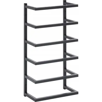 Věšák Stojanový věšák na ručníky z oceli, černý, 24 x 12 x 48 cm