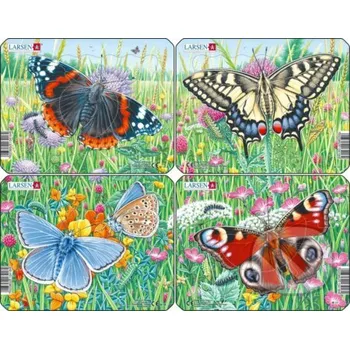 Puzzle Motýle na lúke (M14) - Larsen Larsen