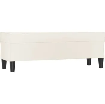 Lavice z umělé kůže krémová 100x35x41 cm