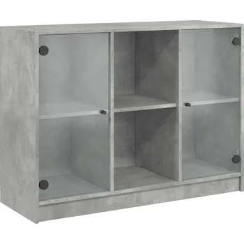 Knihovna Skříňka na knihy z dřevotřísky, šedá betonu, 102x37x75,5 cm