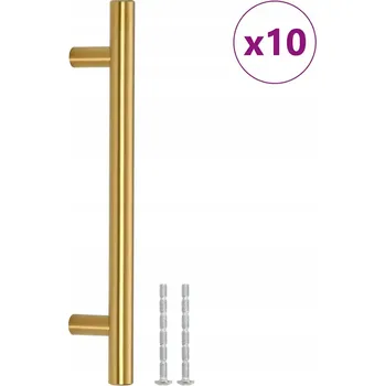 Nábytkové kování Nábytková úchytka reling zlatá bílá 11 x 11 x 11 cm