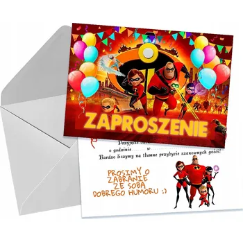 Pozvánka POZVÁNKY PRO DĚTI DĚTSKÉ NAROZENINOVÉ Úžasňákovi + OBÁLKA