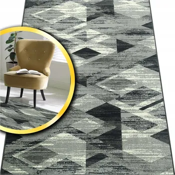 Koberec KOBEREC MODERNÍ KOBEREC ŠEDÝ BÍLÝ VENEZIA KOBERCE DO OBÝVÁKU 100x300