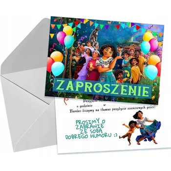 Pozvánka POZVÁNKY NA DĚTSKOU NAROZENINOVOU OSLAVU Encanto + OBÁLKA