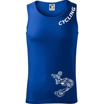 Cycling nápis šikmo - Tílko pánské Core - S ( Královská modrá )