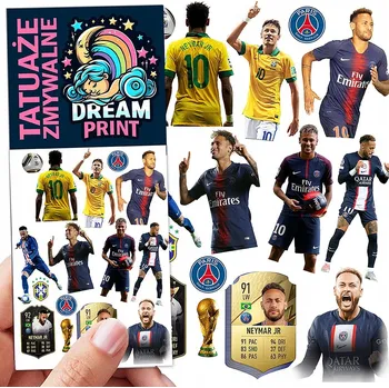 Odstranitelné tetování Smyvatelné tetování pro děti – motiv Neymar (dočasné)